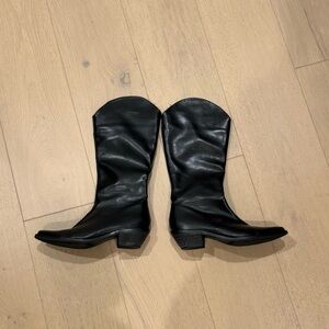 Dream Pairs Black Heeled Western Boots